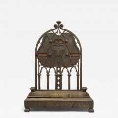 French Victorian Gothic Style Iron Letter Holder - 4692581