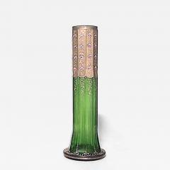 French Victorian Green Glass and Gilt Metal Vase - 4720729