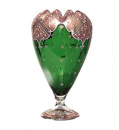 French Victorian Green Glass and Gilt Metal Vase - 4720730