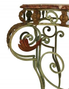 French Victorian Iron and Marble Console Table - 1427932