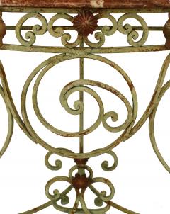 French Victorian Iron and Marble Console Table - 1427934