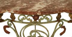 French Victorian Iron and Marble Console Table - 1427935