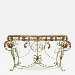 French Victorian Iron and Marble Console Table - 1430468