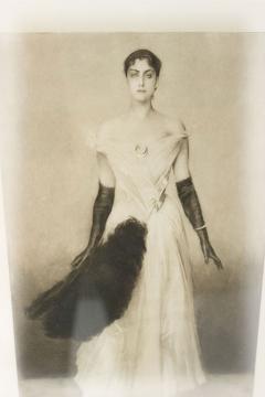 French Victorian Lady in White Portrait - 4516370