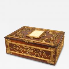French Victorian Metal Jewelry Box - 4642217
