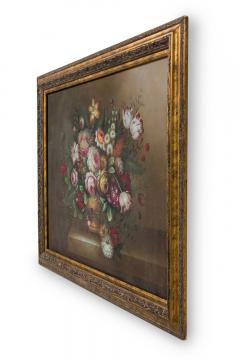 French Victorian Oil On Canvas Painting Titled Still Life 1  - 4654044
