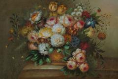 French Victorian Oil On Canvas Painting Titled Still Life 4  - 4654011