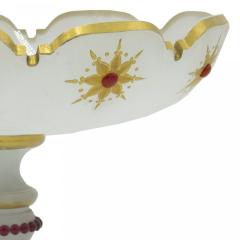 French Victorian Opaline Jeweled Compote - 4321331