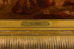 French Victorian Orientalist oil painting of an Arab caravan scene by Charles Th - 4630179