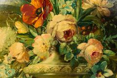 French Victorian Painting of a Bouquet of Flowers - 4516660