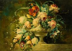 French Victorian Painting of a Bouquet of Flowers - 4539149