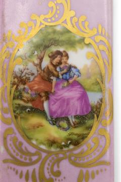 French Victorian Porcelain Figure Scene Wall Plaques - 4669236