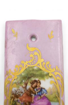 French Victorian Porcelain Figure Scene Wall Plaques - 4669237