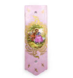 French Victorian Porcelain Figure Scene Wall Plaques - 4709320