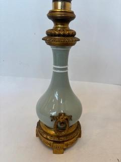 French Victorian Porcelain Oil Lamp with Gilt Mounts - 4668149