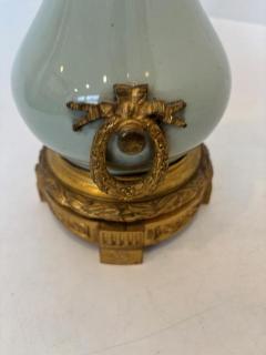 French Victorian Porcelain Oil Lamp with Gilt Mounts - 4668151