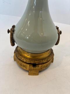 French Victorian Porcelain Oil Lamp with Gilt Mounts - 4668152