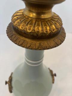 French Victorian Porcelain Oil Lamp with Gilt Mounts - 4668153