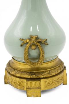 French Victorian Porcelain Oil Lamp with Gilt Mounts - 4668395