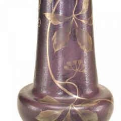 French Victorian Purple and Silver Glass Vase - 4201591