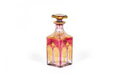French Victorian Red Crystal Perfume Bottle - 4321572