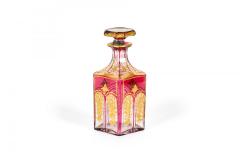 French Victorian Red Crystal Perfume Bottle - 4321574