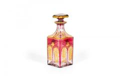 French Victorian Red Crystal Perfume Bottle - 4321576