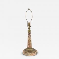 French Victorian Rouge Marble Table Lamp - 4710708