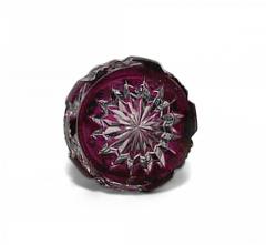 French Victorian Ruby Cut Crystal Perfume Bottle - 4201227