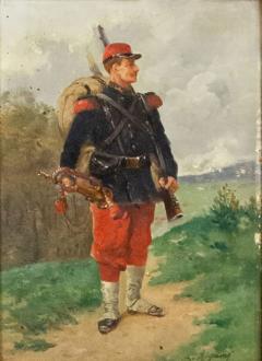 French Victorian Soldier Painting - 4539124