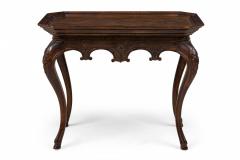 French Victorian Style Carved Rectangular Canted Corner Console Occasional Tab - 4665625