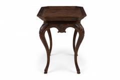 French Victorian Style Carved Rectangular Canted Corner Console Occasional Tab - 4665626