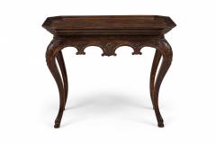 French Victorian Style Carved Rectangular Canted Corner Console Occasional Tab - 4665628