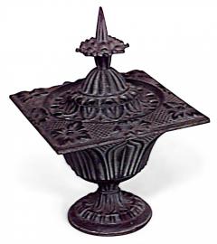 French Victorian Style Iron Urn with Top - 4673407
