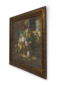 French Victorian Style Oil on Canvas Painting Titled Still Life 2  - 4654023