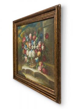 French Victorian Style Oil on Canvas Painting Titled Still Life 3  - 4654003