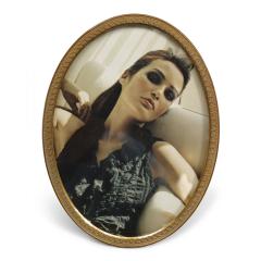 French Victorian Style Oval Gilt Brass Picture Frame - 4741700