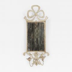 French Victorian Tole Silvered Bow Wall Mirror - 4708565