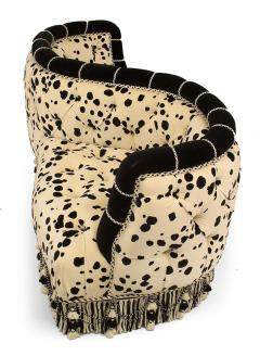 French Victorian Velvet Dalmation Tete a tete - 1404563