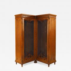 French Victorian Walnut Carved Corner Cabinet - 750045