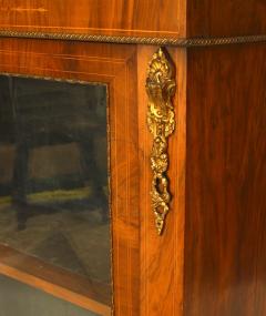 French Victorian Walnut Display Cabinet - 2797972