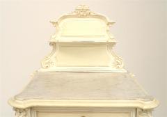 French Victorian White Bedside Commode - 742925