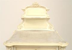 French Victorian White Bedside Commode - 742925