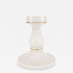 French Victorian White Opaline Candle Holder - 4279082