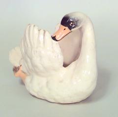 French Victorian White Porcelain Swan Centerpiece - 3197144