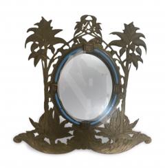 French Victorian bronze dressing table mirror with palm tree design - 4729079