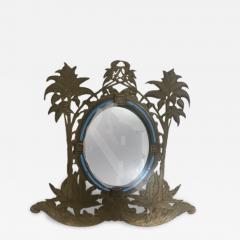 French Victorian bronze dressing table mirror with palm tree design - 4729117
