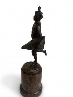 French Victorian bronze of a boy selling newspapers on a marble plinth - 4665930