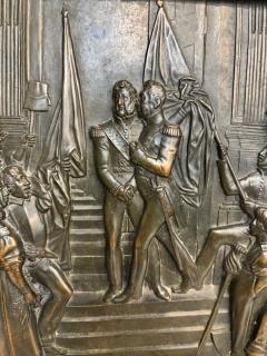 French Victorian patriotic bronze wall plaque - 4661430