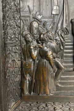 French Victorian patriotic bronze wall plaque - 4661431